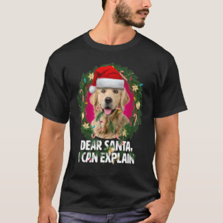 Lieber Santa Niedlich Golden Retriever Naughty für T-Shirt