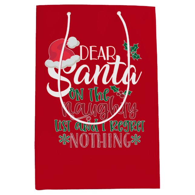 Lieber Santa Paperbag Mittlere Geschenktüte (Vorderseite)