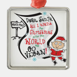 Lieber Santa Vegan Wish Ornament Aus Metall