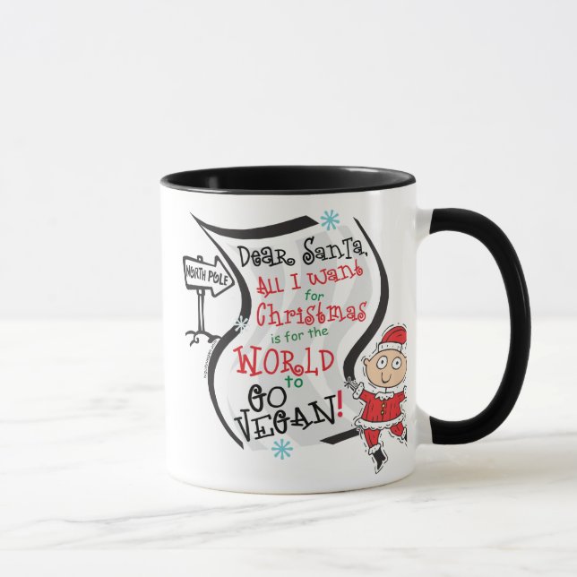 Lieber Santa Vegan Wish Tasse (Rechts)