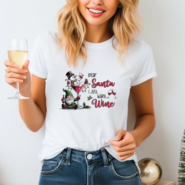 Lieber Santa Wine T - Shirt (Von Creator hochgeladen)