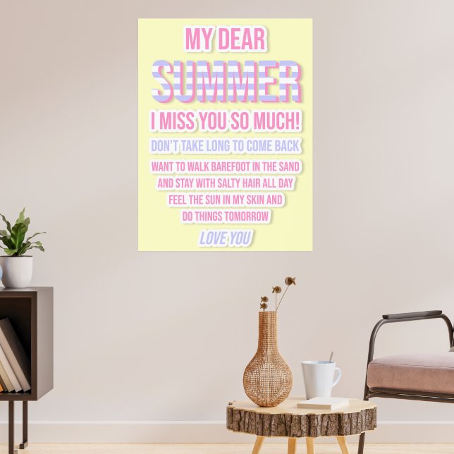 Lieber Sommer Poster (Wohnzimmer 3)