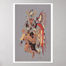 Lieber Tänzer Amerikanische Indianer Vintage-Illus
