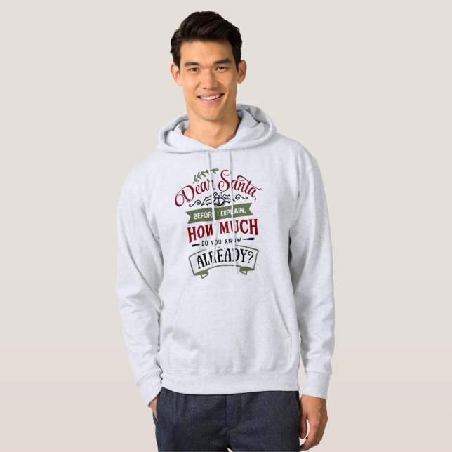 Lieber Weihnachten, bevor ich erkläre - Funny Chri Hoodie (Vorne ganz)