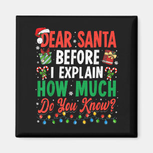 Lieber Weihnachten, bevor ich Weihnachten Männer F Magnet