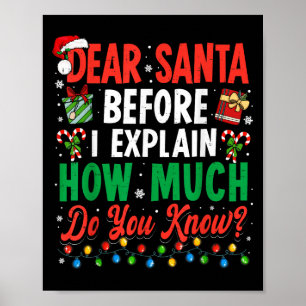 Lieber Weihnachten, bevor ich Weihnachten Männer F Poster