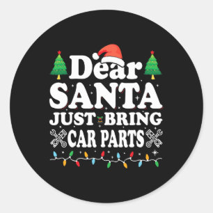 Lieber Weihnachten bringen Sie Autoteile Spaß Weih Runder Aufkleber