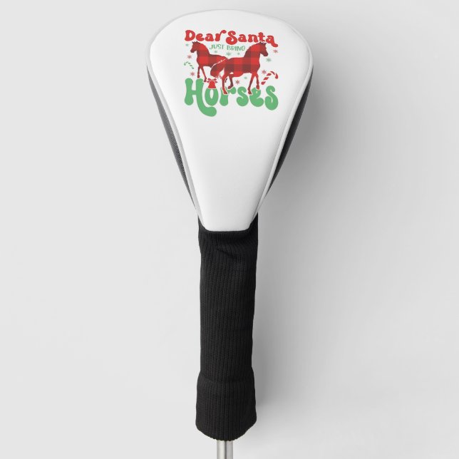Lieber Weihnachten Bringen Sie die Pferde Weihnach Golf Headcover (Vorderseite)