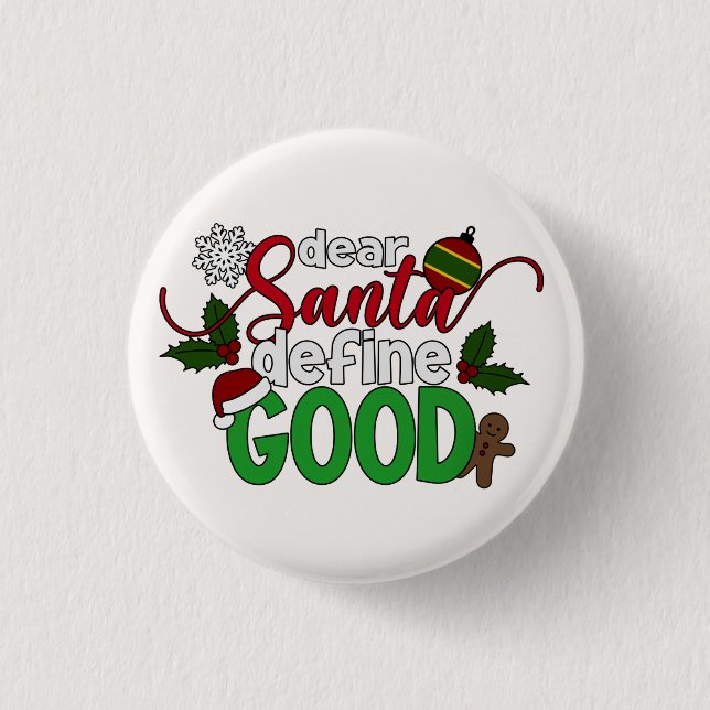 Lieber Weihnachten definieren gute Weihnachten | S Button (Vorderseite)