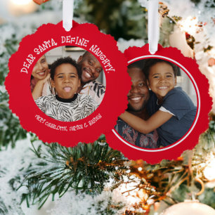 Lieber Weihnachten definieren Schönes Foto Weihnac Ornament Karte