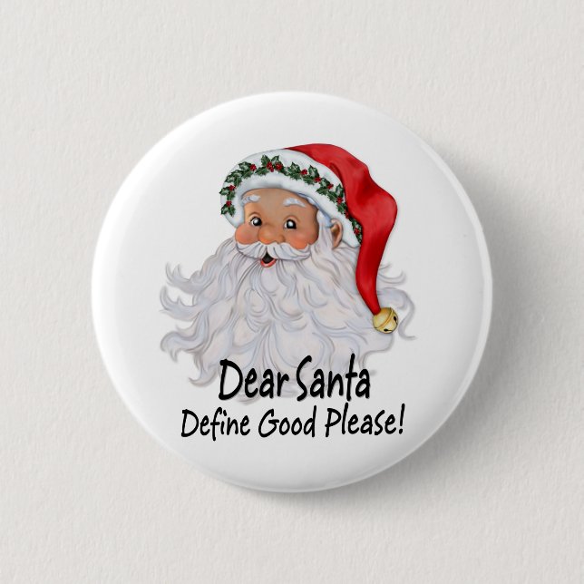 Lieber Weihnachten Gute Definition Button (Vorderseite)