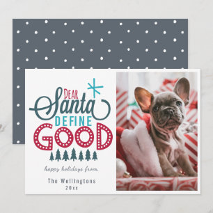 Lieber Weihnachten Gute Foto-Urlaubskarte definier