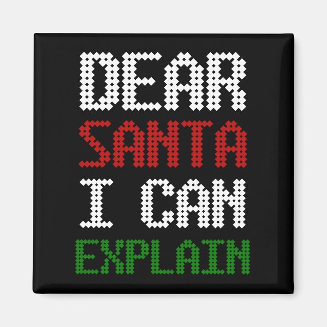 Lieber Weihnachten Ich kann dem Weihnachtsmann ein Magnet (Vorne)