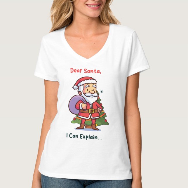 Lieber Weihnachten, ich kann erklären - Funny Chri T-Shirt (Vorderseite)
