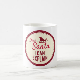 Lieber Weihnachten Ich kann erklären, Funny Weihna Kaffeetasse