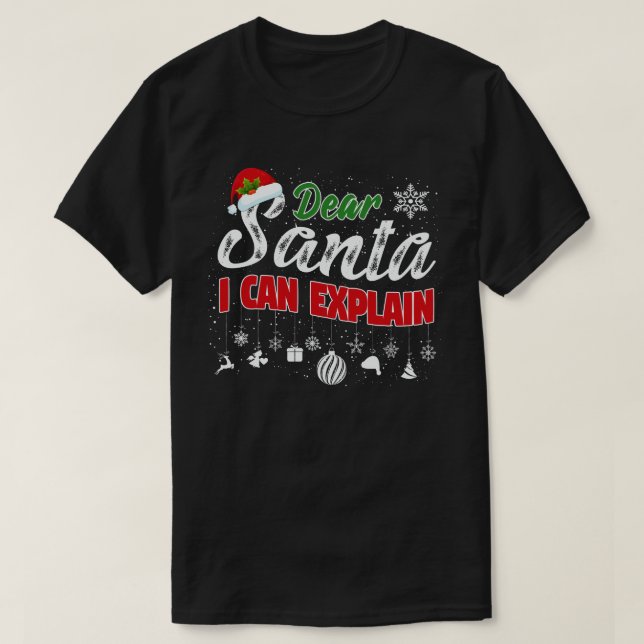 Lieber Weihnachten Ich kann lustige Weihnachten de T-Shirt (Design vorne)