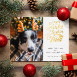 Lieber Weihnachten Ich versuchte Hunde Foto Spaß W Folien Feiertagspostkarte<br><div class="desc">Schicken Sie diese niedliche und lustige Urlaubskarte an Ihre Familie und Freunde, um Weihnachtsjubeln zu verbreiten. Diese Karte zeigt eine trendige und moderne Typografie, die in handgeschriebenen goldenen Schriftart mit der Aufschrift "Lieber Santa I wirklich versucht" steht. Fügen Sie Ihrem Hund oder Ihrer Katze ein Bild hinzu, oder sogar Ihr...</div>