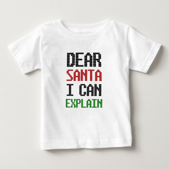 Lieber Weihnachten kann ich Weihnachten-Kinderlist Baby T-shirt (Vorderseite)