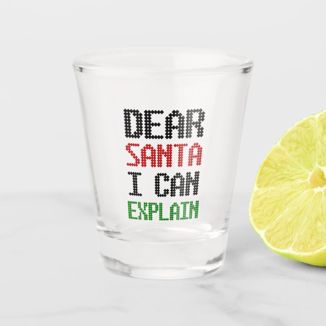 Lieber Weihnachten kann ich Weihnachten-Kinderlist Schnapsglas (Vorderseite)