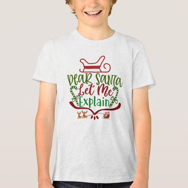 Lieber Weihnachten Lass Ich erkläre Weihnachten Tri-Blend Shirt (Vorderseite)