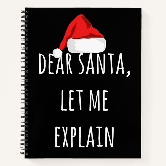 Lieber Weihnachten Lass mir erklären Funny Christm Notizbuch (Vorderseite)