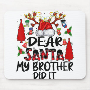 Lieber Weihnachten, mein Bruder hat es beleuchtet  Mousepad