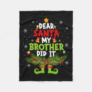 Lieber Weihnachten, mein Bruder hat es getan Elf M Fleecedecke