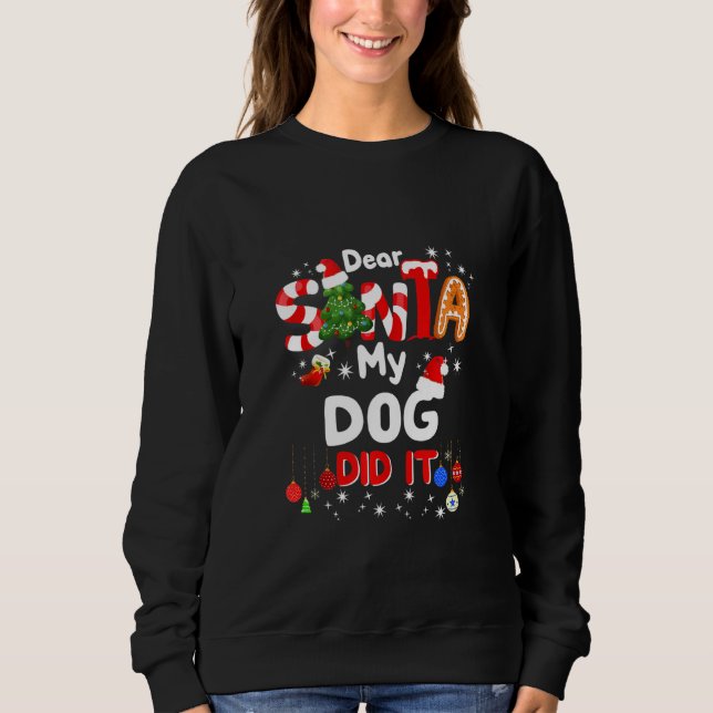 Lieber Weihnachten, mein Hund hat es lustig Dog Li Sweatshirt (Vorderseite)
