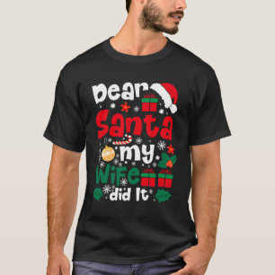 Lieber Weihnachten meine Ehefrau hat es lustig Wei T-Shirt