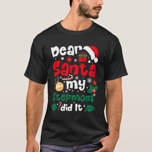 Lieber Weihnachten, meine Stepmutter hat es lustig T-Shirt (Vorderseite)