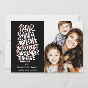 Lieber Weihnachten Verlass Ihre Kreditkarte Funny  Karte