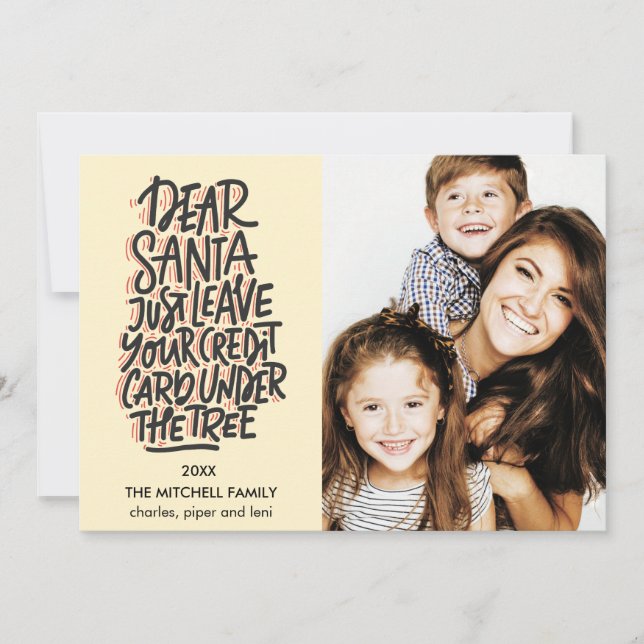 Lieber Weihnachten Verlass Ihre Kreditkarte Funny  Karte (Vorderseite)