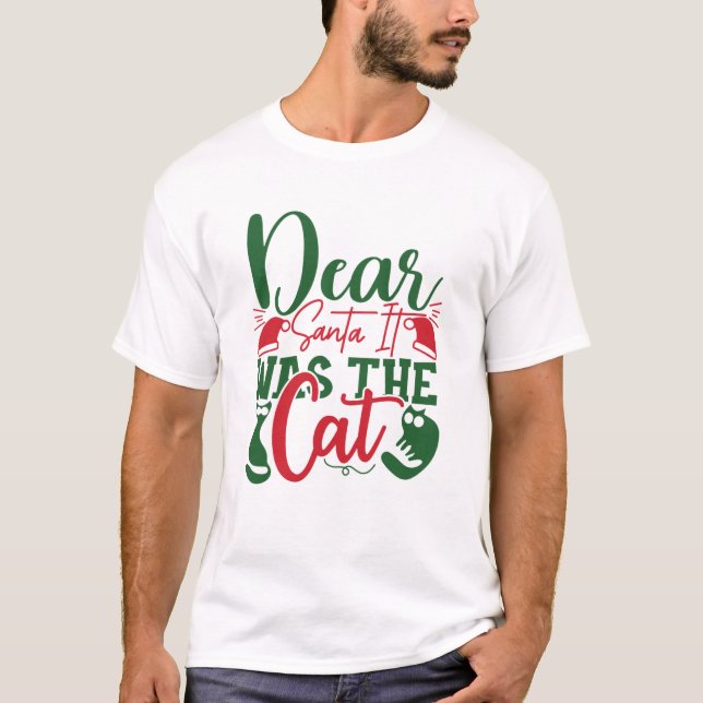 Lieber Weihnachten war das katzige Weihnachtsgesch T-Shirt (Vorderseite)