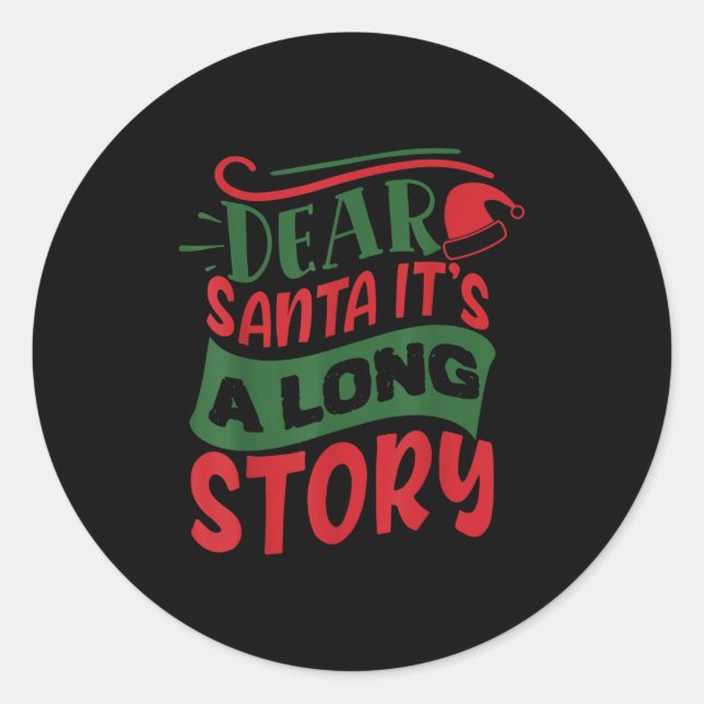 Lieber Weihnachten - Weihnachten ist ein Weihnacht Runder Aufkleber (Vorderseite)