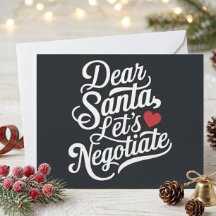 Lieber Weihnachtsgeschenk verhandeln Feiertagskarte