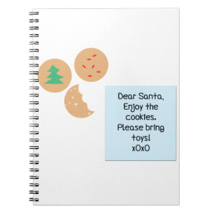 Lieber Weihnachtskekse bringen Sie bitte Spielzeug Notizblock