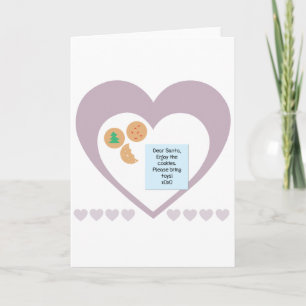 Lieber Weihnachtskekse bringen Spielzeug zu Lila H Feiertagskarte