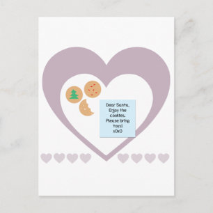 Lieber Weihnachtskekse bringen Spielzeug zu Lila H Feiertagspostkarte