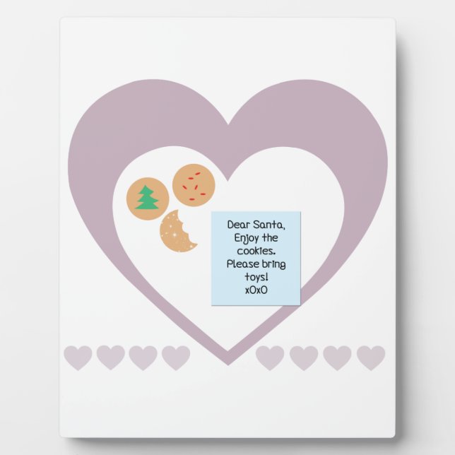 Lieber Weihnachtskekse bringen Spielzeug zu Lila H Fotoplatte (Vorderseite)