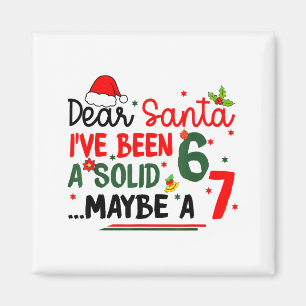 Lieber Weihnachtsmann 67 Lustiges Weihnachten Six Magnet