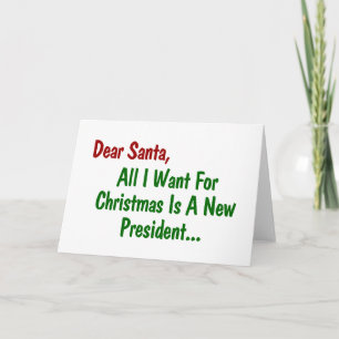 Lieber Weihnachtsmann, alles was ich zu Weihnachte Feiertagskarte