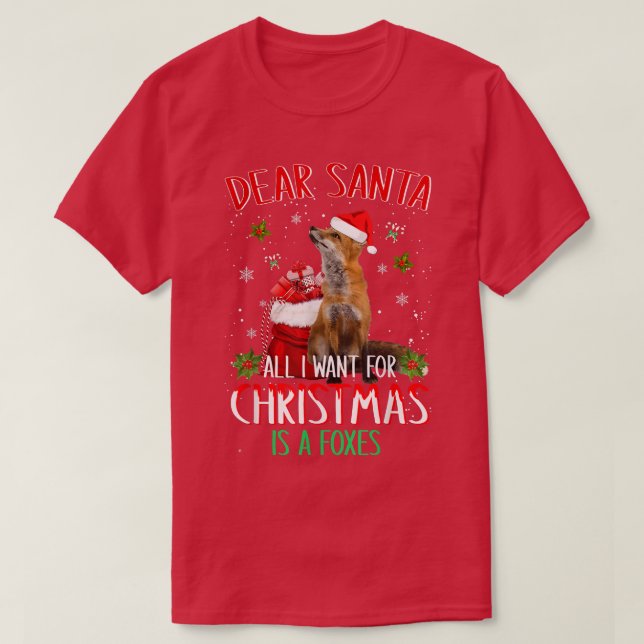 Lieber Weihnachtsmann Alles, was ich zu Weihnachte T-Shirt (Design vorne)