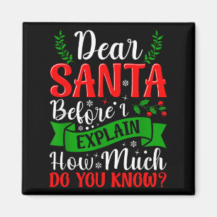 Lieber Weihnachtsmann, bevor ich erkläre, wie viel Magnet