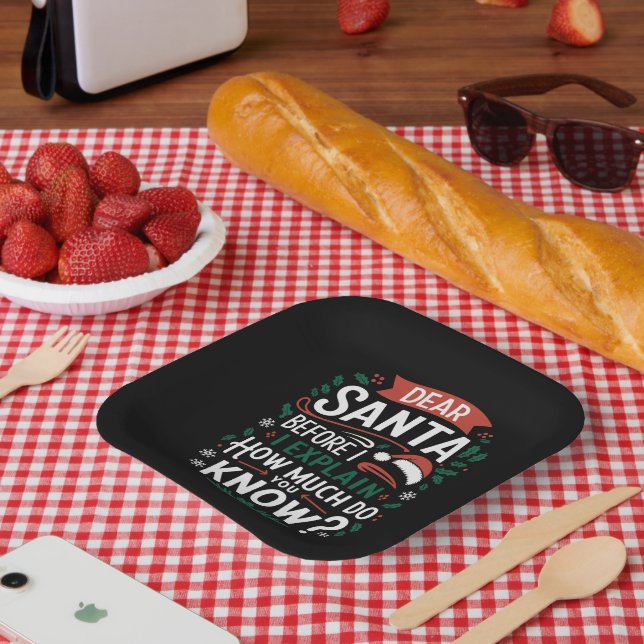 Lieber Weihnachtsmann, bevor ich erkläre, wie viel Pappteller (Picknick)