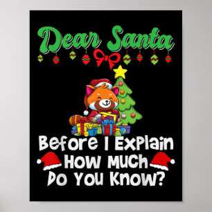 Lieber Weihnachtsmann, bevor ich erkläre, wie viel Poster