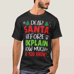 Lieber Weihnachtsmann, bevor ich erkläre, wie viel T-Shirt