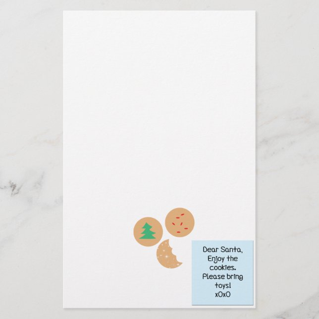 Lieber Weihnachtsmann - Bitte Spielzeug mitbringen Briefpapier (Vorderseite)