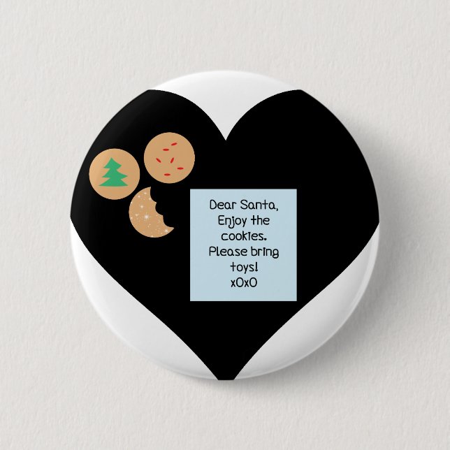 Lieber Weihnachtsmann - Bitte Spielzeug mitbringen Button (Vorderseite)