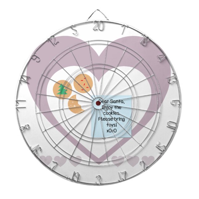 Lieber Weihnachtsmann - Bitte Spielzeug mitbringen Dartscheibe (vorne)