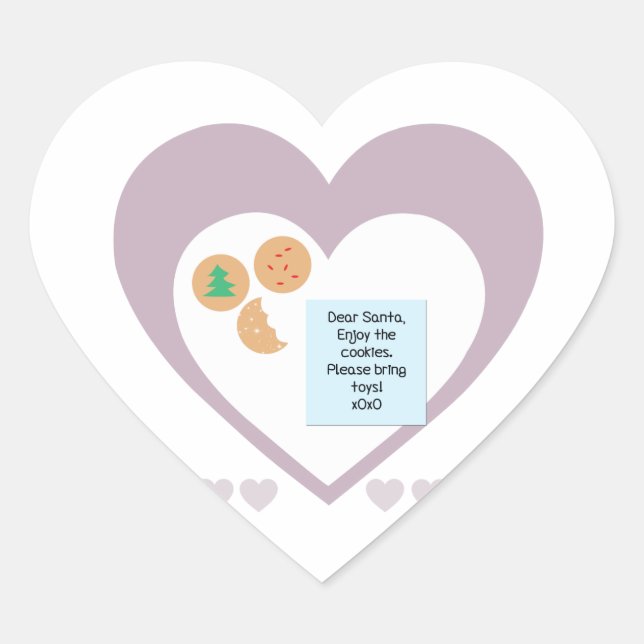 Lieber Weihnachtsmann - Bitte Spielzeug mitbringen Herz-Aufkleber (Vorderseite)